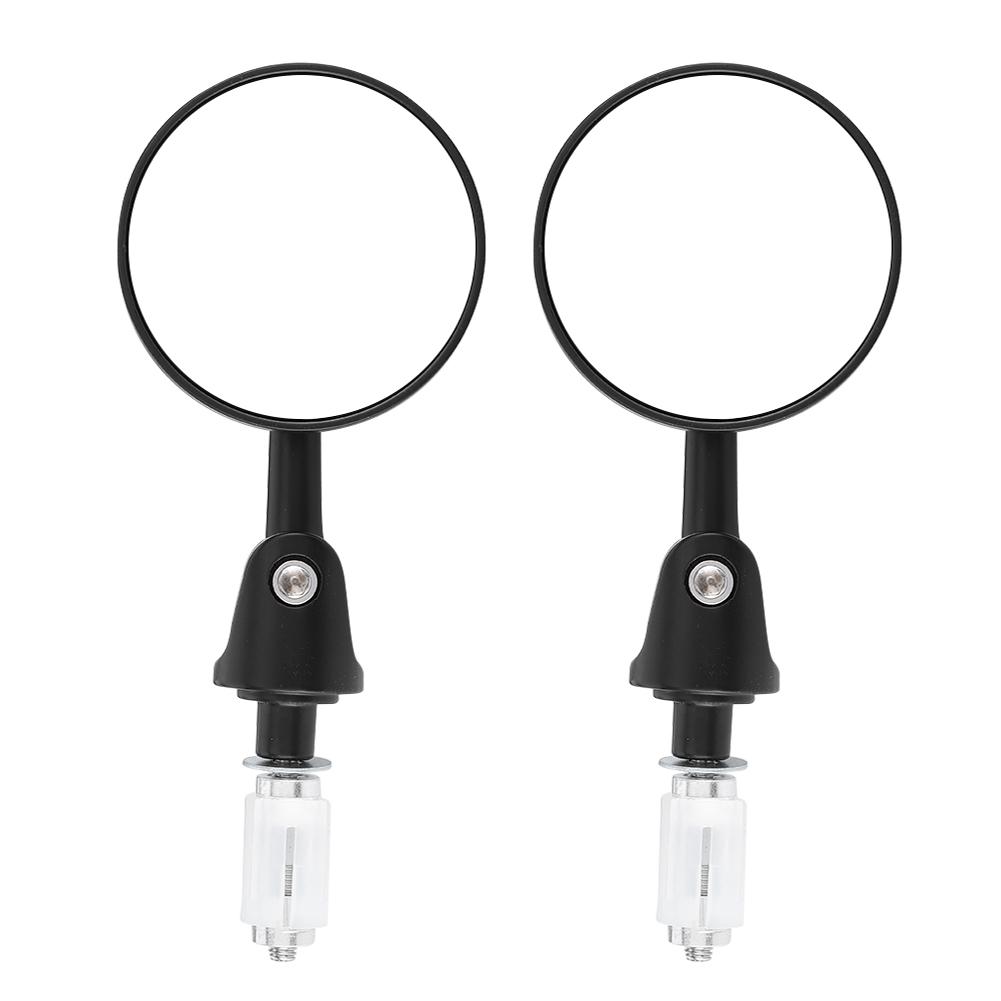 Pair Handlebar End Rearview Mirrors Foldable Arm Wide View Angle Universal for Motorcycle Dirt Bike
