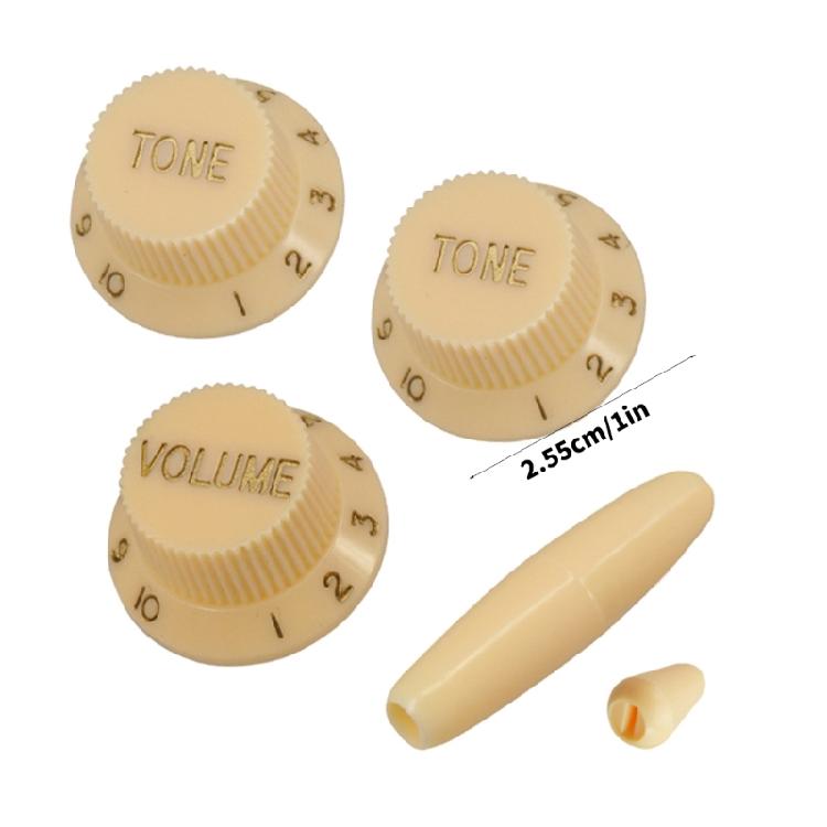 Guitar Knobs Guitar Replacement Part Guitar Accessories Plastic Texture for Electric Guitar Volumes and Tone Replacement