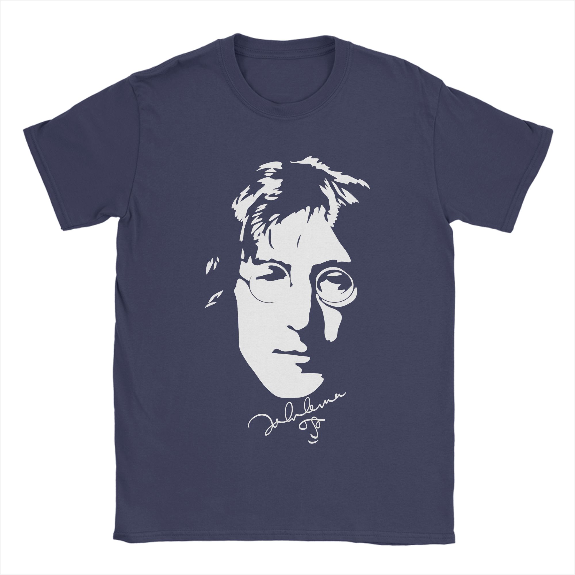 

John Lennon TShirt Men Vintage Pure Cotton Tee Shirt Round Collar Short Sleeve T Shirts Plus Size Clothing 4XL