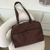 Retro Lässige Damen Schultertaschen Tragbare Pendler Damenbörse Handtaschen Große Kapazität Einfache Damen Buch-Tragetasche Unterarmtasche