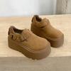 Platform-soled Boken Shoes Women's 2025 Autumn and Winter One-pedal Loafers Retro Lightweight Versatile Casual Shoes Single Shoes