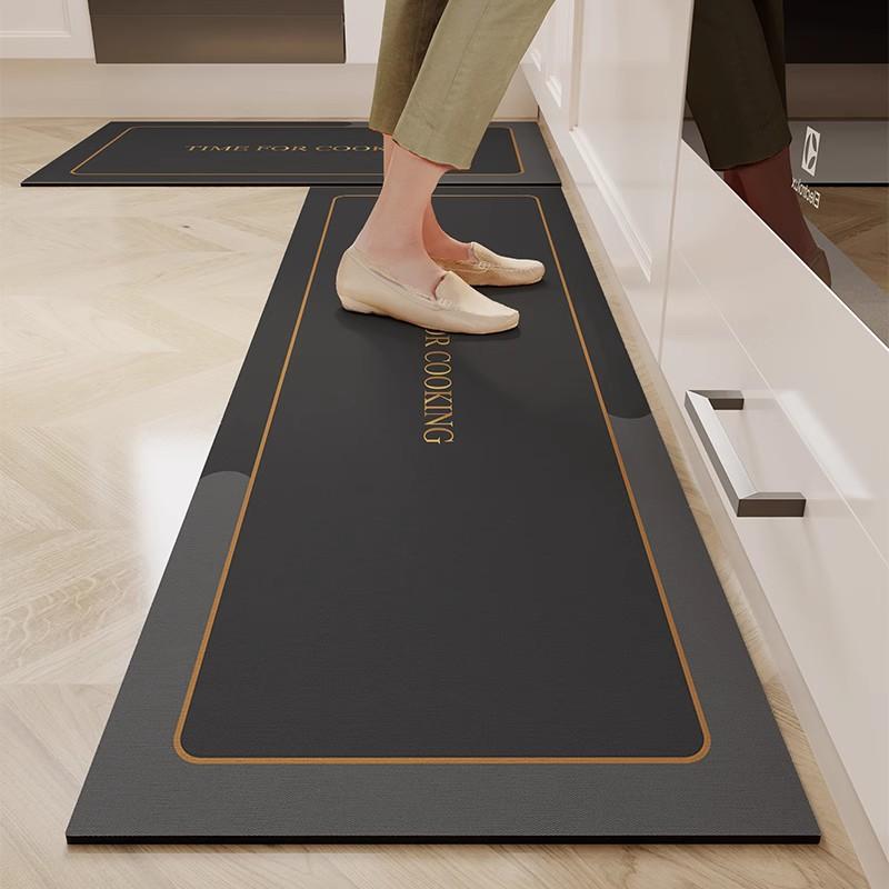 Diatomite Clay Kitchen Carpet Anti-slip Oil-proof Water-absorbent Floor Door Anti-stain Wash-free Mat Home Decoration