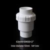 White PVC Ball Check Valve for Water Pipes, Fish Tank Fitting, Sizes: 1 Inch, 25, 32, 40, 50 Mm