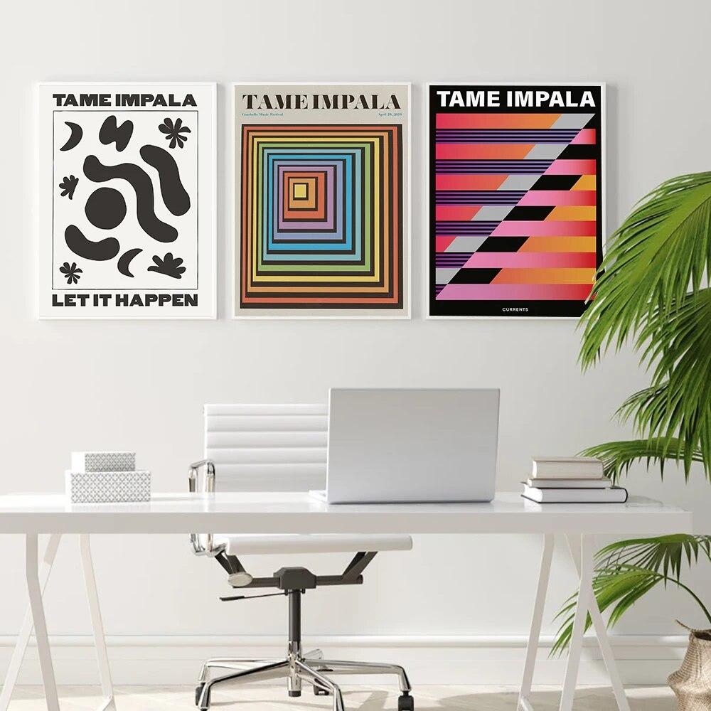 Tame Impala Abstract Poster Music Song Lyrics Art Print Aesthetic Retro Canvas Painting Modern Wall Picture Bedroom Home Decor