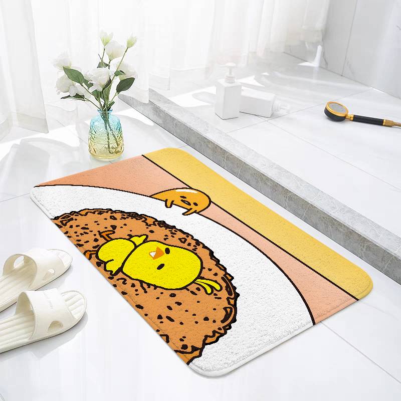 Cute Gudetama Floor Mats Home Laundry Rug Carpet For Living Room Decor Lounge Area Anti-slip Foot Mat Entrance Doormat