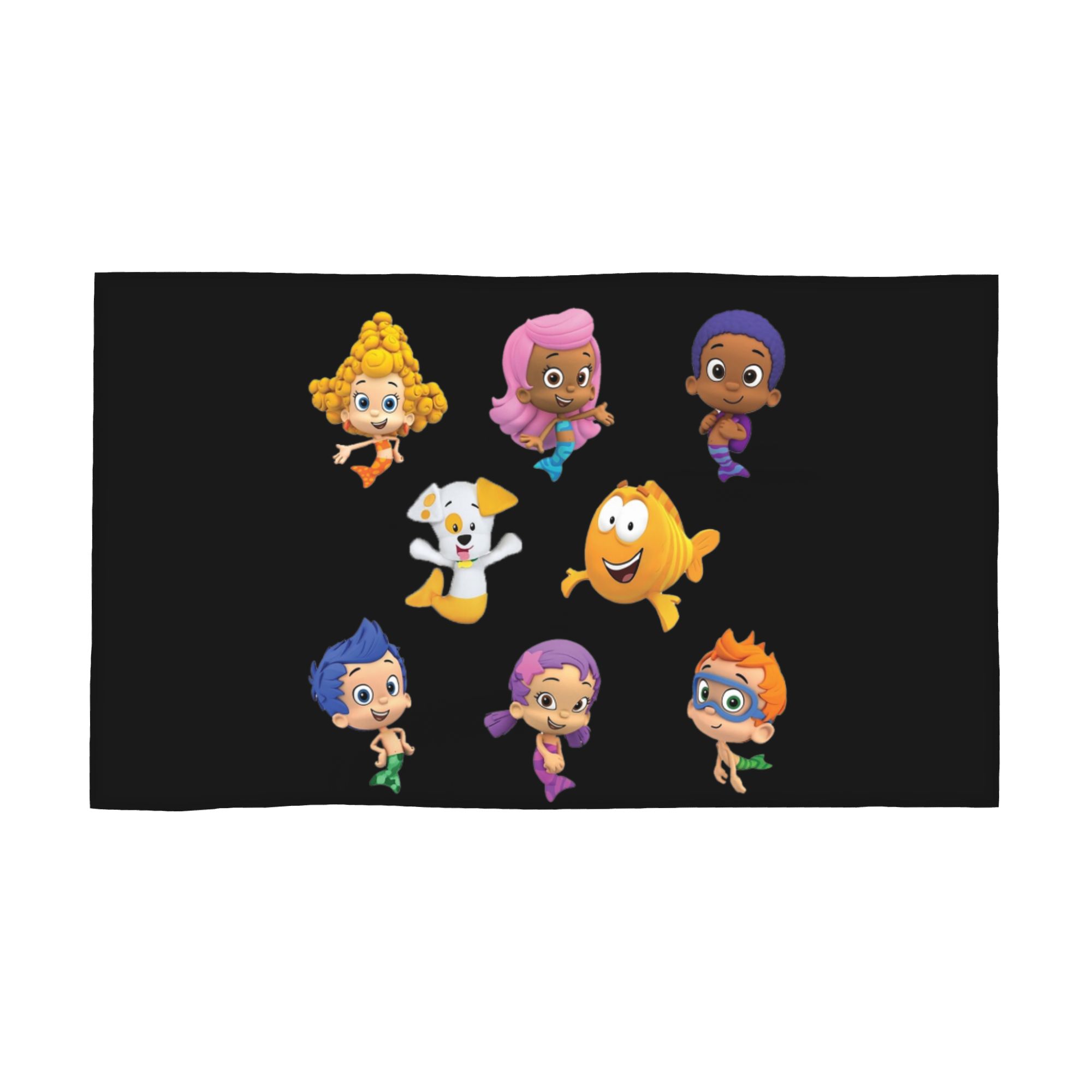 

all bubble guppies together cartoon mermaids kids Soft Face Towel Quick Dry Pool Bath Cotton Towels Breathable W40*H60(CM)