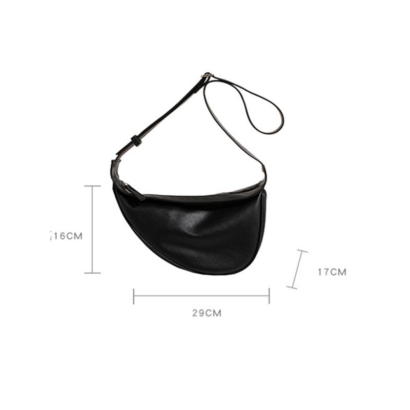 Sewing Thread Shoulder Bags Zipper Women's Bags PU Leather High Capacity Handbag Solid Color Saddle Splicing CLE