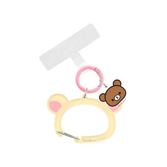 Gourmandies Кольцо-держатель Rilakkuma Multi Ring Plus с прозрачным карабином Korilakkuma GRC-394B