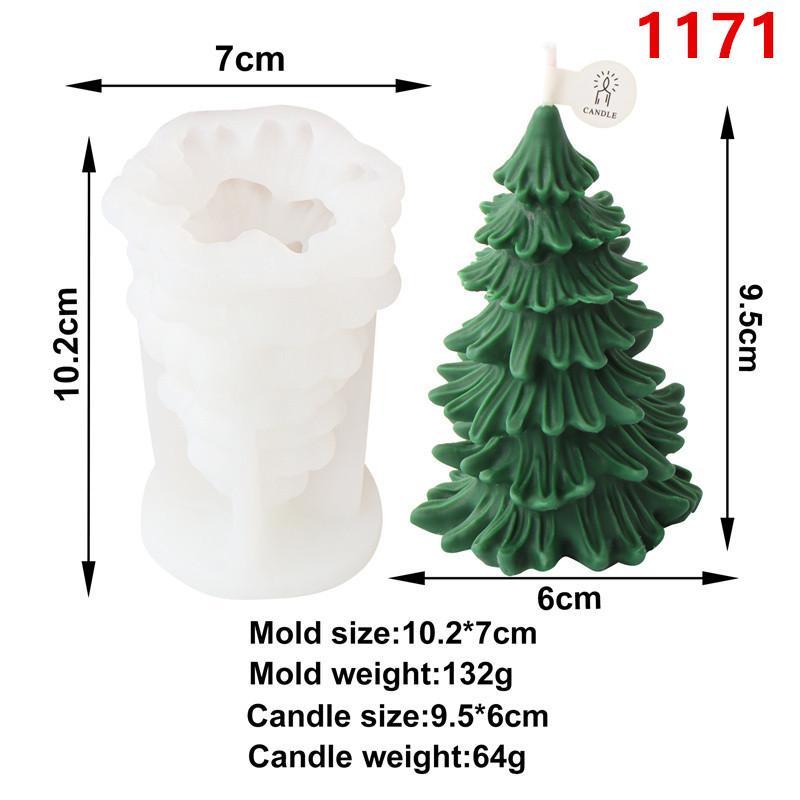 

DIY Christmas Decoration Elk Santa Snowman Snowflake Cylinder Candle Silicone Mold Handmade Christmas Home Decors Gifts Supplies