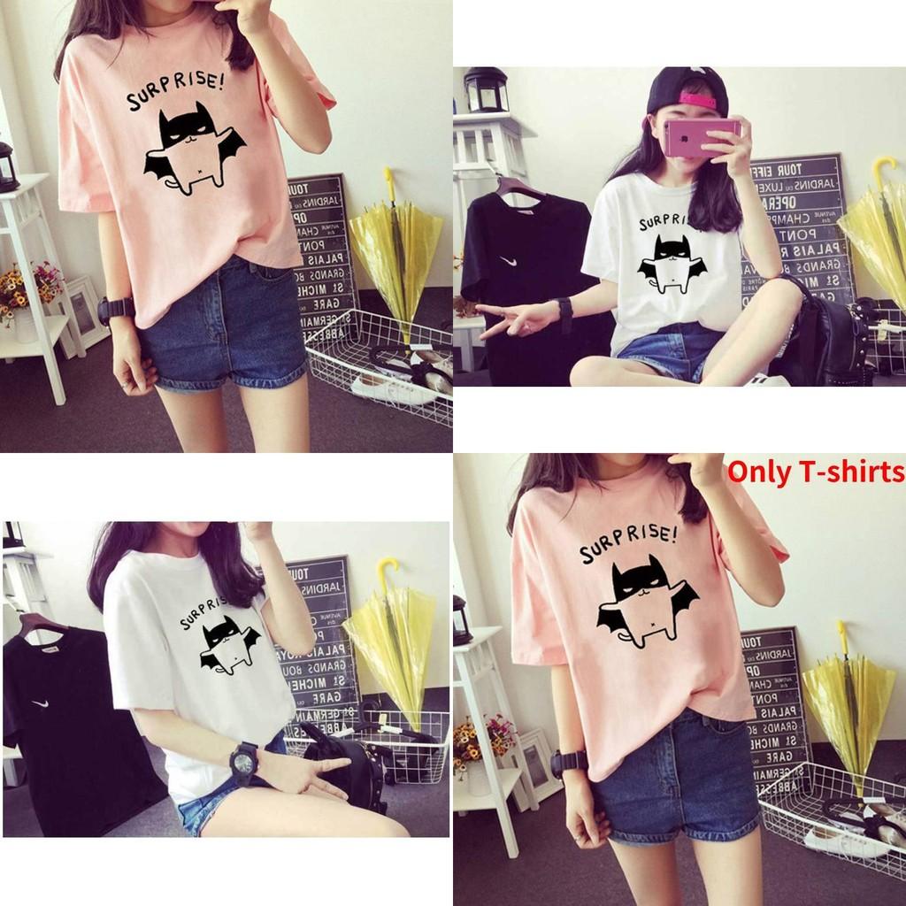 Trendy Summer Korean Style Women Short Sleeve T-shirt In Fashionable Loose Fit With Beautiful Print Designs Available In Multiple Sizes