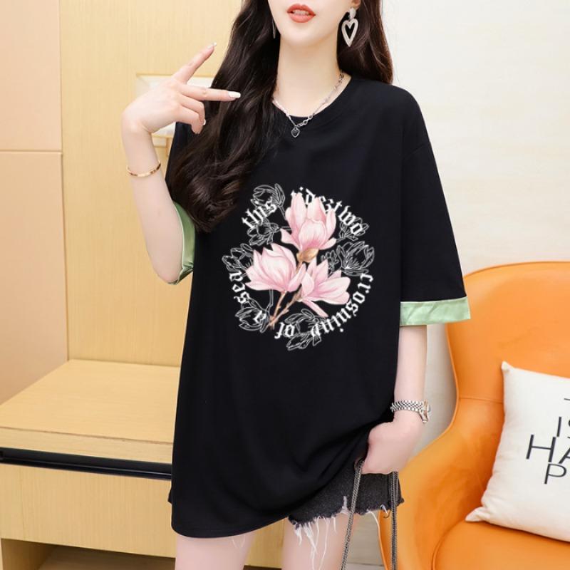 Plus Size Women's Summer New Chinese Fashion Loose Slimming Temperament Short Sleeved Top
