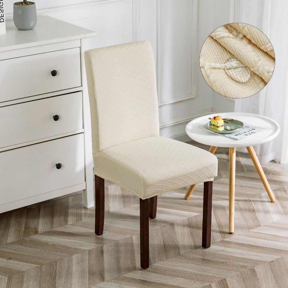 New Waterproof Chair Cover Elastic Stretch Chair Slipcover Jacquard Chair Seat Protector Case Hotel Banquet