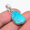 Tibetan Turquoise Gemstone 925 Sterling Silver Jewelry Pendant 1.30" GK-5332