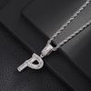Hip Hop Letter Pendant Zircon Necklace Popular Instagram Personalized Accessory Niche Design Men's and Women's Pendant Necklace