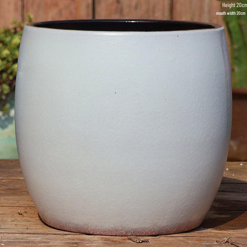 Stor Keramikkruka för Heminredning: Grov keramik för spindelväxt, gullranka, suckulenter och paradisfågelblomma. Perfekt för gröna växter och blommor.