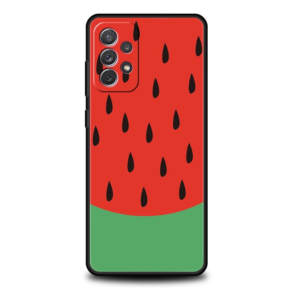 Summer Fruit Watermelon Case for Samsung A57 A37 A51 A71 A21S A17 A15 A25 A41 A23 A33 A53 A73 A07 A03S A05S A13 A35 A55 5G Cover