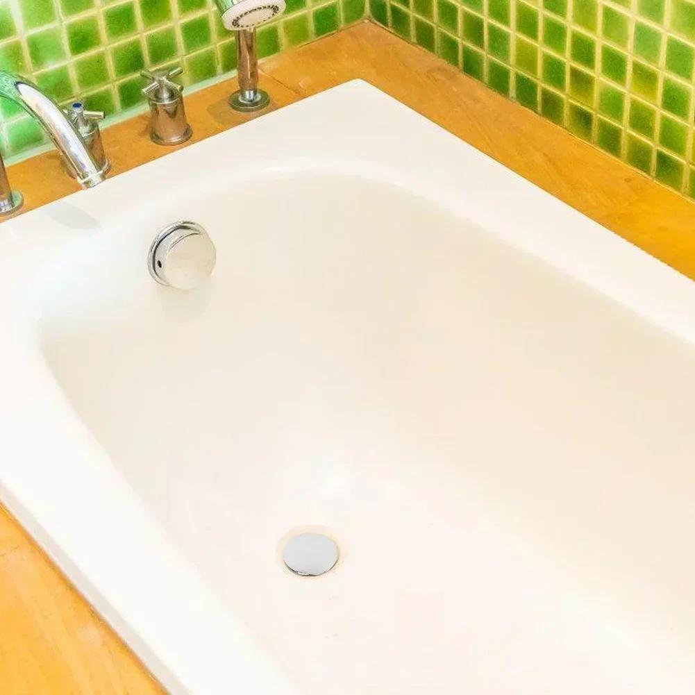 Chrome Brass Bathtub Drain Stopper With Height Adjustable Design And Leak Proof Seal For Bathroom Tub Replacement