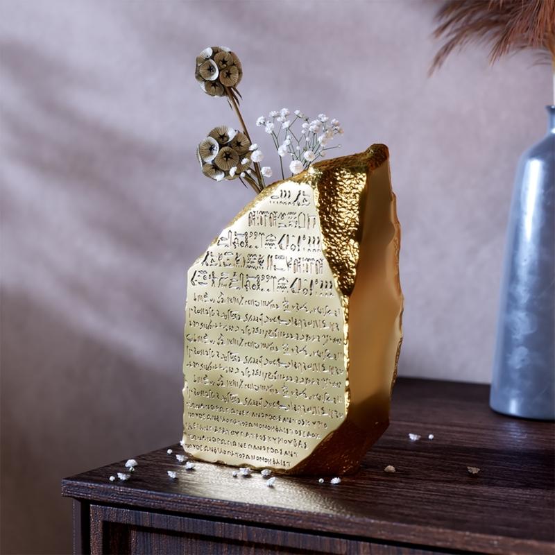 3D Ägyptische Steinstatue Silikon-Vasenformen zum Gießen von Epoxidharz, Blumenvase, Gipsdekoration, Silikon-Kerzenformen