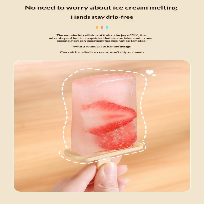 9 Grid Ice Cream Popsicle Mold Diy Ice Cream Machine Homemade Ice Box With Plastic Stick Ice-Lolly Mold Ice Tray Kitchen Gadgets