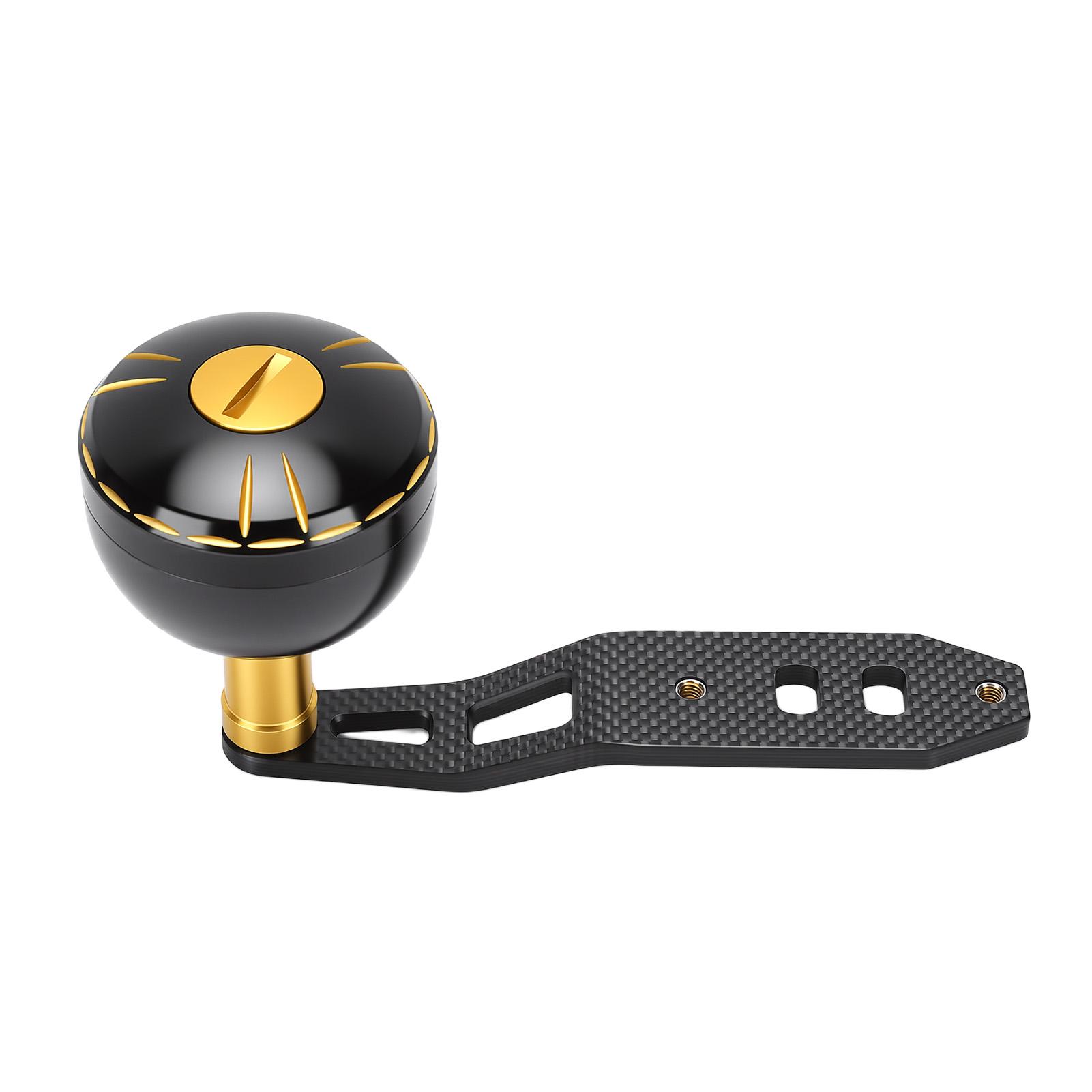 Fishing   Reel Handle Carbon   Single Metal Fishing Knob Power Handle Black 95mm