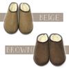 FURFURMOUTON Washable Nordic Natural Wool Sheepskin Made from Natural Australian Merino Indoor and Guest Size L Slippers, Slippers, 100% Wool, Unisex,
