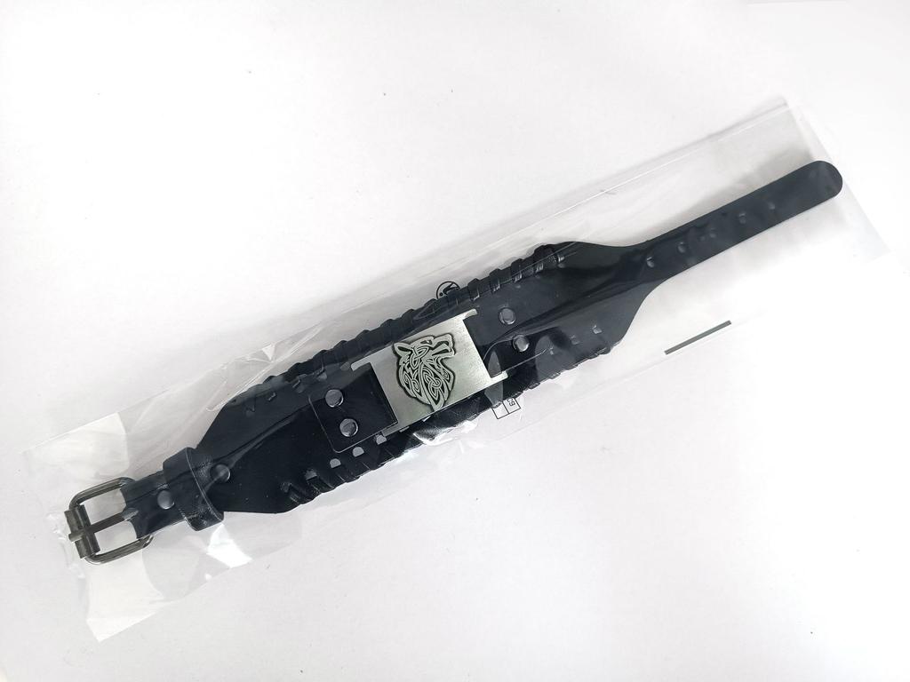 HNSP Wolf Rune Wrap Viking Leather Bracelet For Men Vintage Wide Bracelet Male  Accessory