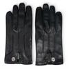 Excellent HERMES gloves Leather gloves with Serie buttons black leather mens Used