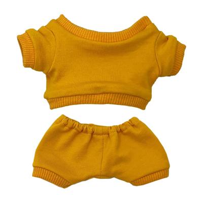 Niannyyhouse 10cm Plush Toy Clothes - Sportswear - Sweatpants - Cotton Doll Clothes - Dress-up (yellow, 10cm)