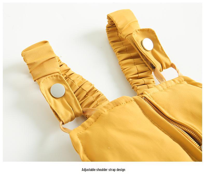 Ensemble chaud d'hiver style coréen pour enfants 2022: Salopette Deux-Pièces pour Garçons et Filles