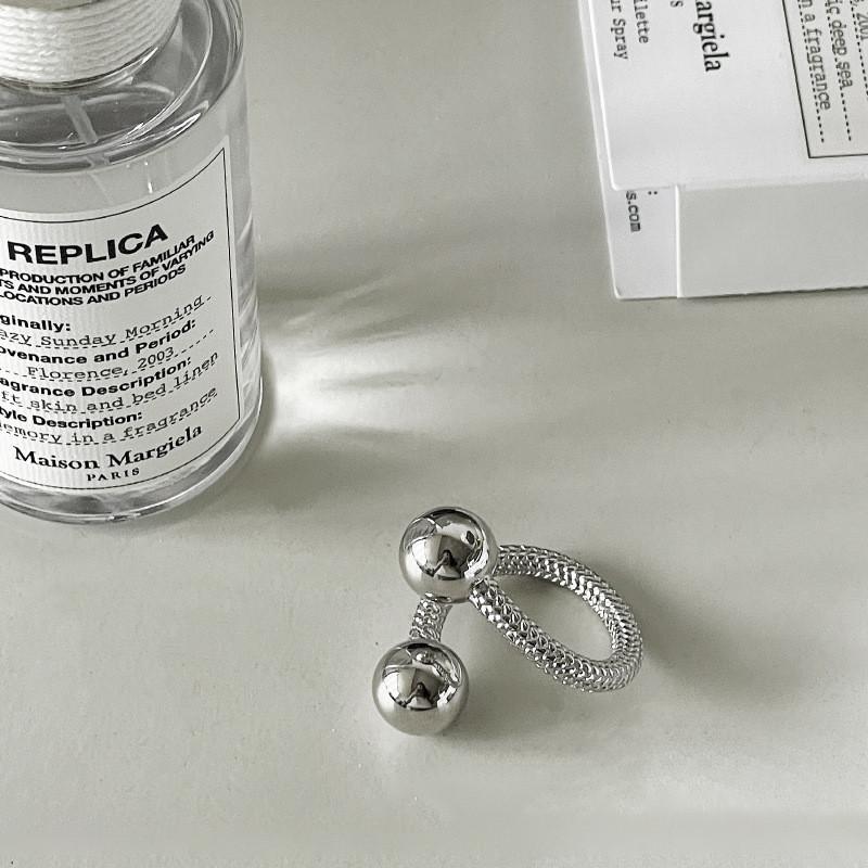 

Fashionforward Open Finger Copper Ring Featuring Elegant Double Ball Design For Women