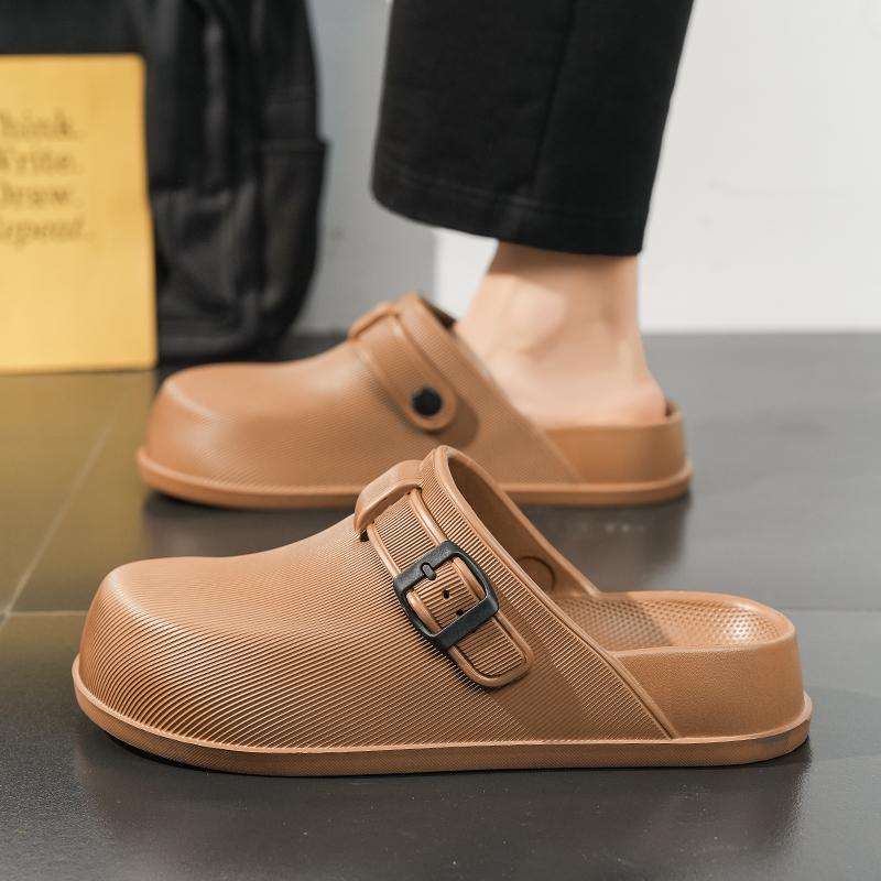 Men Fashion Closed Toe Mule Sandals Lightweight Casual Outdoor Slippers Breathable Summer Walking Shoes 36 To 45