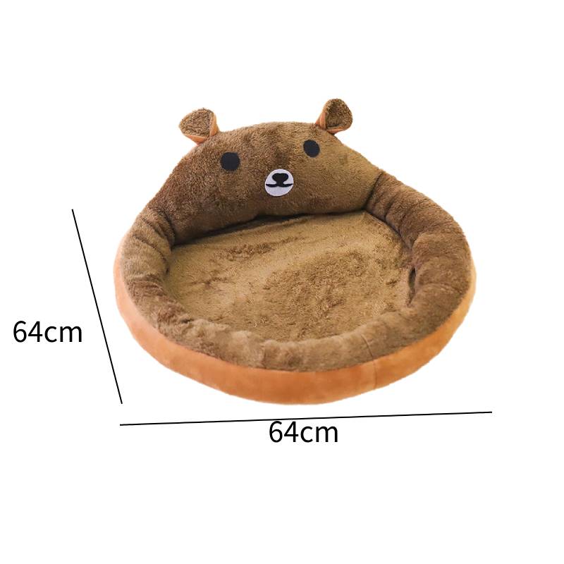 

Pet New Product Cat Dog Nest Plush Cartoon Bear Soft Warm Comfortable Sleeping