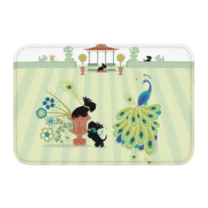 Cute Scottish Terrier Front Door Floor Entrance Mats Indoor Scottie Dog Bath Kitchen Doormat Toilet Carpet Rug Home Decoration