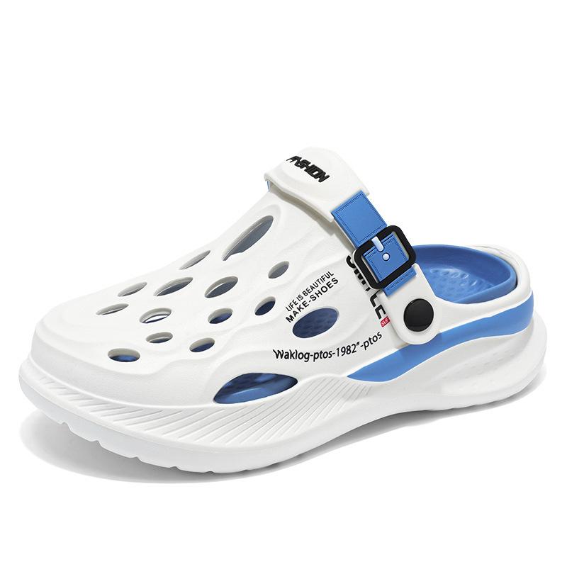 Hole shoes summer new bag head hole shoes large size outside wear thick-soled wading shoes