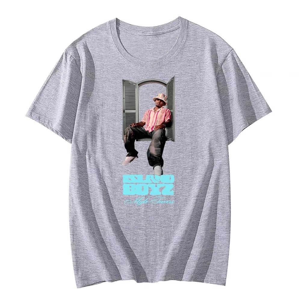 Rapper Myke Towers Graphic T-shirts ISLAND BOYz Men Women Fashion Hip Hop TShirt Comfort Cotton Tops Autumn and winter innerwear