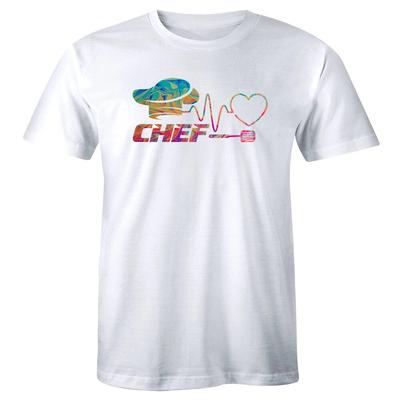 Chef Hat Heartbeat Men's T-Shirt Gift for Professional Cooks Restaurant Shirt