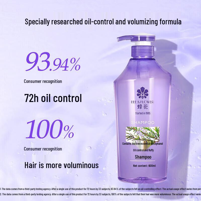 Bee Flower Oil Control Volumizing Shampoo & Fo-ti Conditioner Set