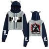 Cross-Border Death Note Anime Women's Cat Ear Color Block Hoodie - Autumn/Winter Collection