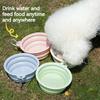 Macaron Collapsible Pet Bowl Portable Travel Dog Water Bowl Foldable Puppy Feeding Bowl Outdoor Walking Camping Drinking Bowl