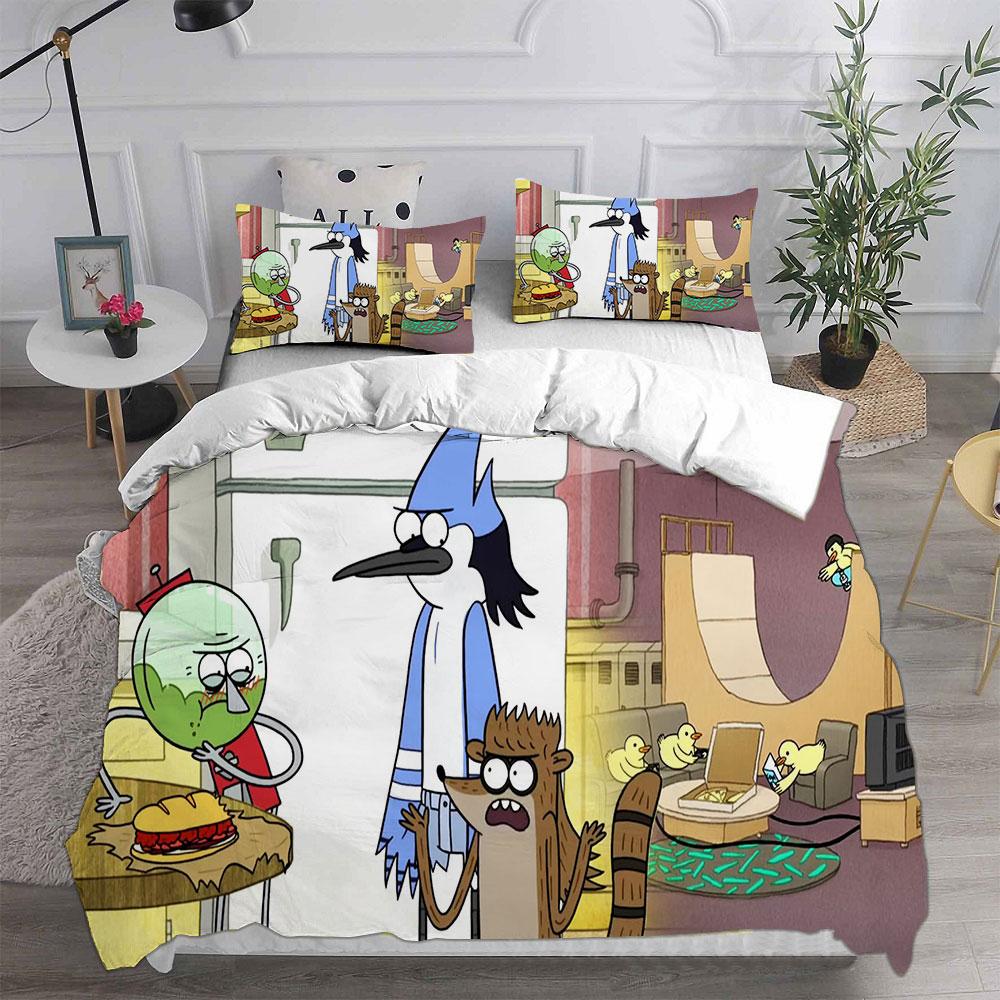 Regular Show Bettwäsche Sets Bettdecke Tagesdecke Bettbezug Kissenbezug 2-3 Teile Sets Kinder Erwachsene Größe