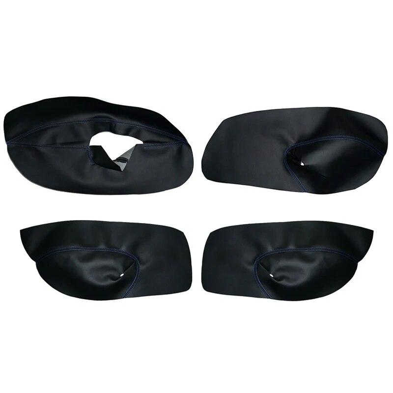 Tylko 4 drzwi miękka skórzana pokrywa podłokietnika na drzwiach do VW Golf 4 MK4 Bora Jetta 1999 - 2005 podłokietnik na drzwiach samochodu Panel skórzany pokrowiec tapicerka