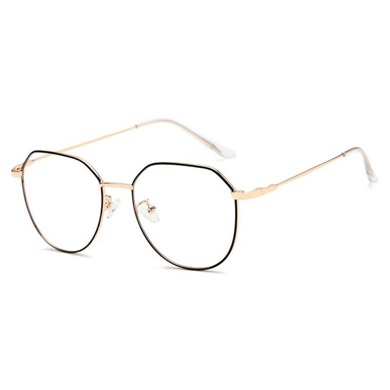 Big Frame Anti Blue Light Computer Glasses Women Metal Retro Nearsighted Spectacles Prescription 0 To -6 0