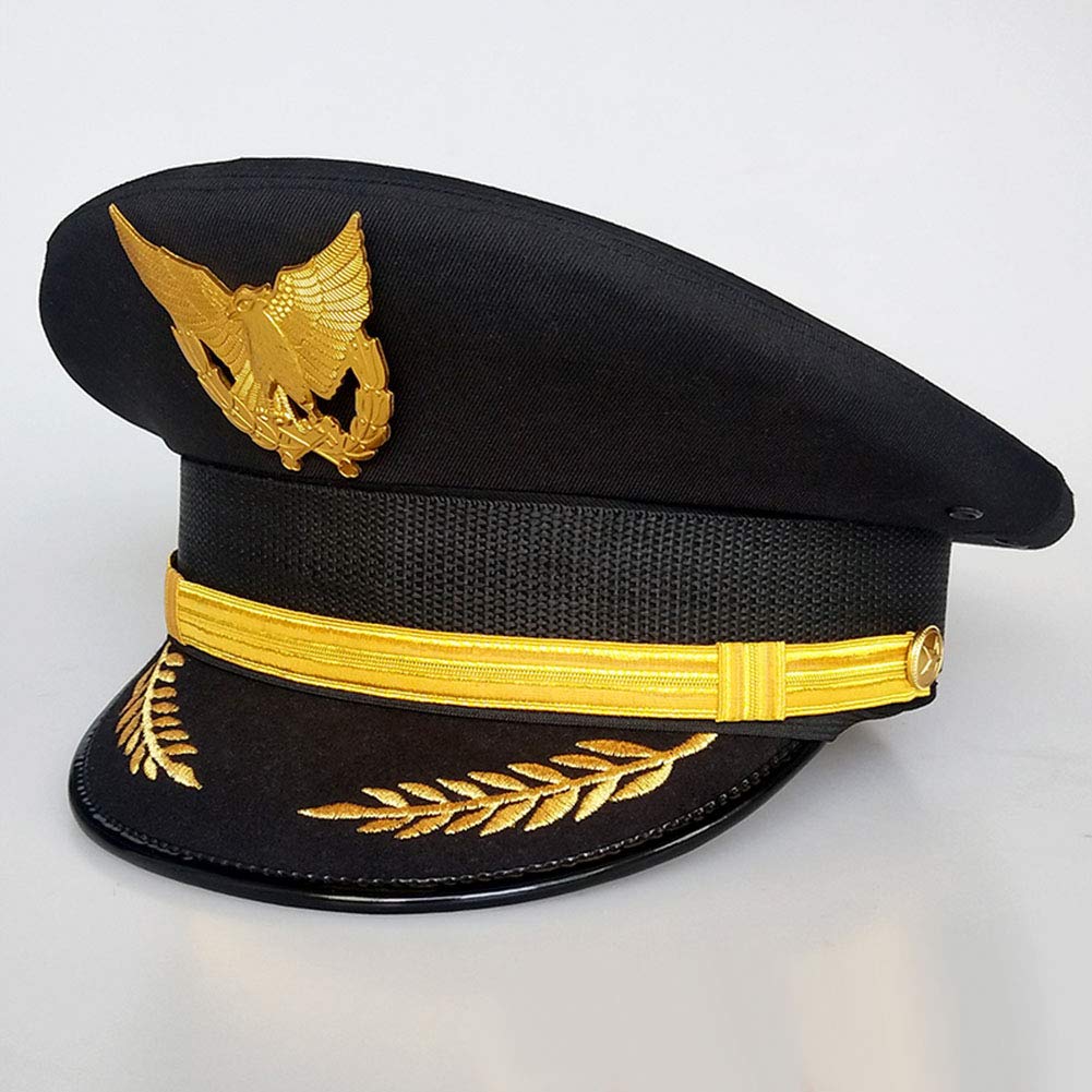 Pilot Eagle Costume Uniform Event Supplies Hat Head Circumference [cnstone] Hat, Hat, Badge, Embroidered, Accessory, Children, Unisex, Captain,