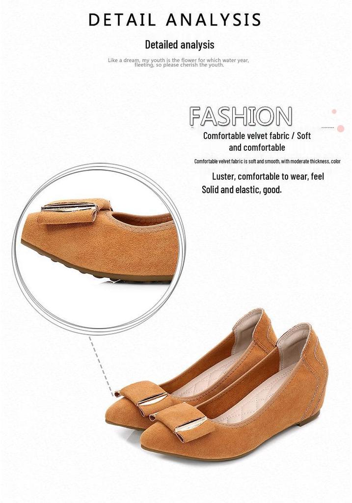 Women's Spring/Autumn Wedge Loafers: Comfortable Pointed Toe with Hidden Height and Soft Sole