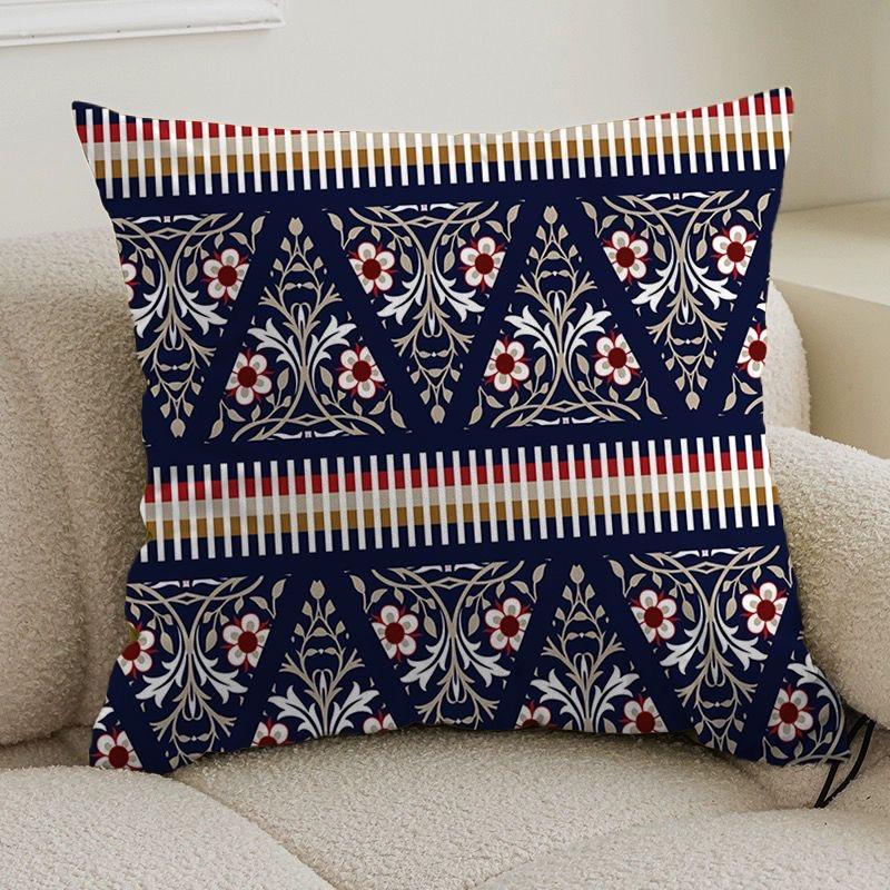 Double-sided bohemian print ethnic pillow cover sofa living room cushion cover geometric pillow square pillowcase
