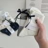 Female Spring and Autumn All Tie Bowknot Wave Dot Lace Fold Wear In The Tube Pile Pile Cotton Socks