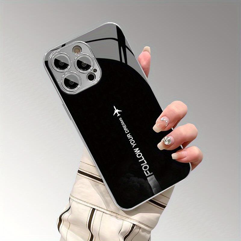 Travel-inspired Airplane Route Electroplated Silver Phone Case For Samsung Galaxy S25 S24 S23 Ultra Plus FE Tempered Glass Cover