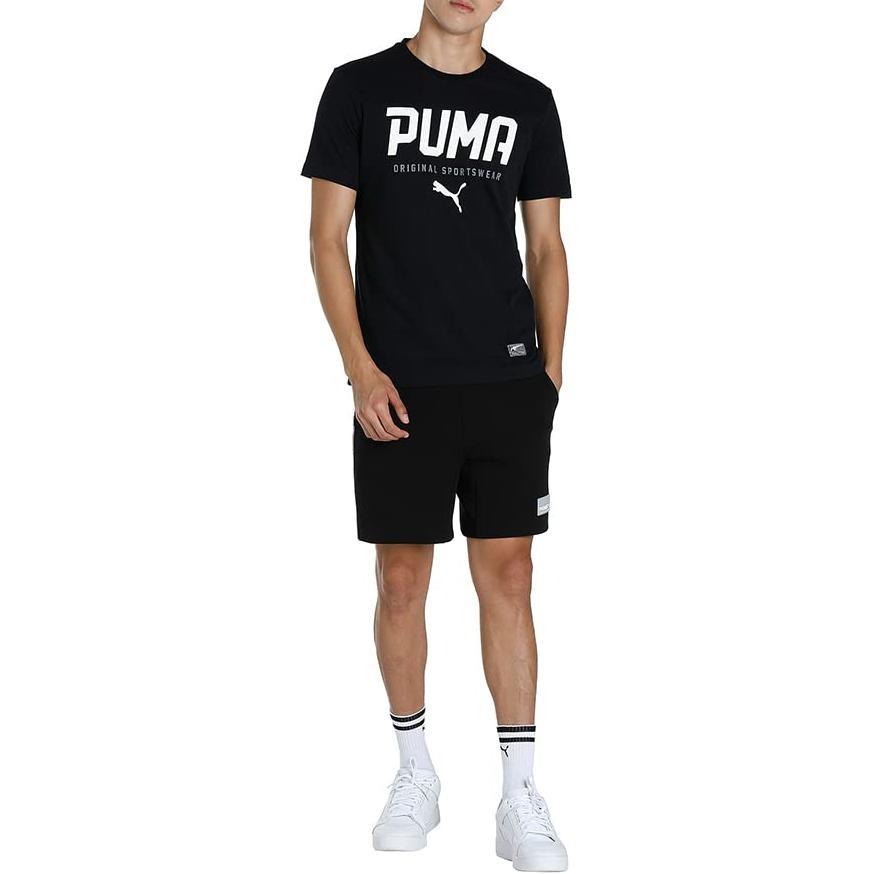Puma STYLE Graphic Tee 'Black White' Men's 593029-01