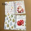 Compact Gift Presentation Folder Christmas Card Book, 7" x 5" Spiral Bound Merry Portable Memory Keeper for Cash Booklet, Greeting Album, Personalized
