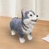Simulated Husky Dog Figurine Realistic Dog Resin Statue Sculpture Desktop